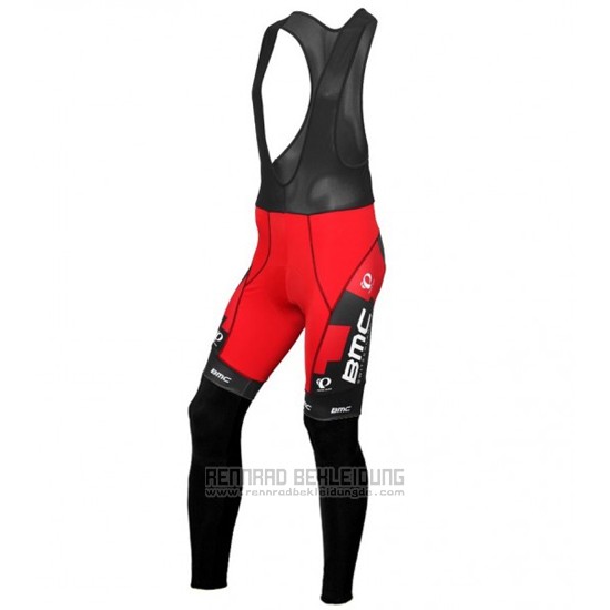 2016 Fahrradbekleidung BMC Shwarz und Rot Trikot Langarm und Tragerhose